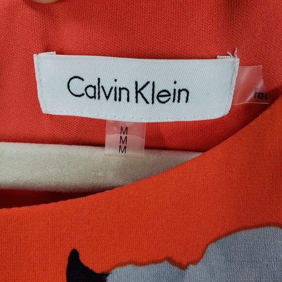 Calvin Klein Women's Floral Ruched Faux Wrap Sleeveless Dress Size Medium - Picture 7 of 14